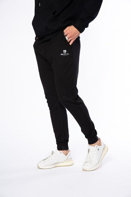 Black Casual Joggers - Brutal London Clothing
